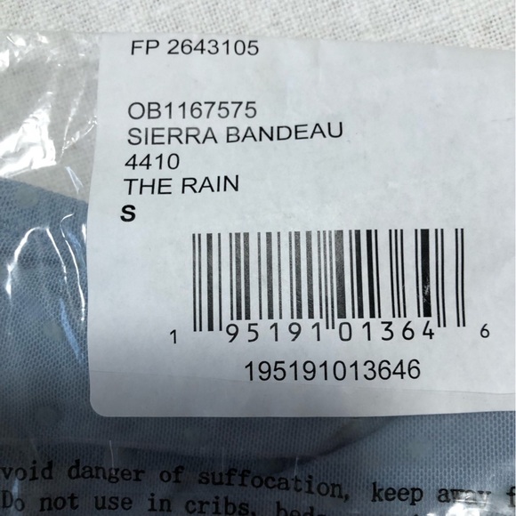 Free People Sierra Light Blue Swiss Dot Mesh V-Neck Bandeau the Rain New Small - Picture 5 of 5